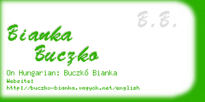 bianka buczko business card