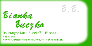 bianka buczko business card